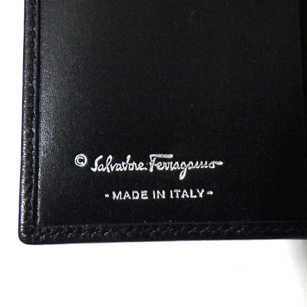Salvatore Ferragamo Case Gancini Black Leather